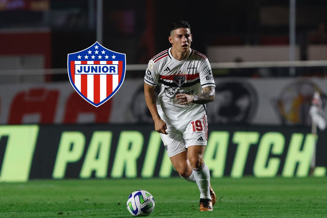 James Rodríguez en un partido con Sao Paulo.