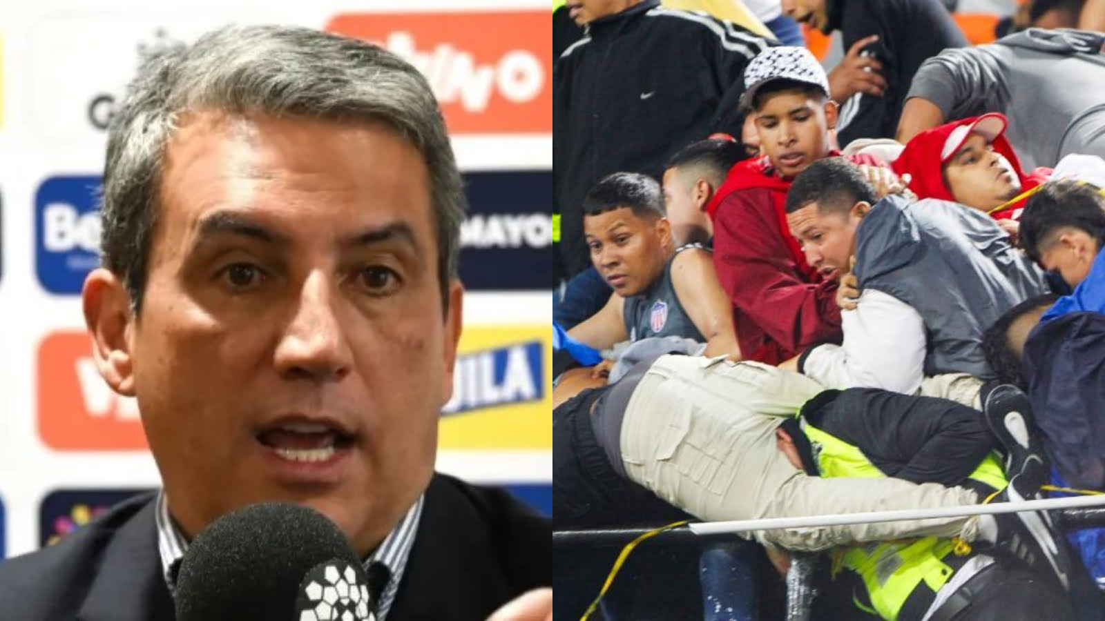 Fernando Jaramillo, presidente de Dimayor e incidentes de hinchas de Atlético Nacional y Junior.