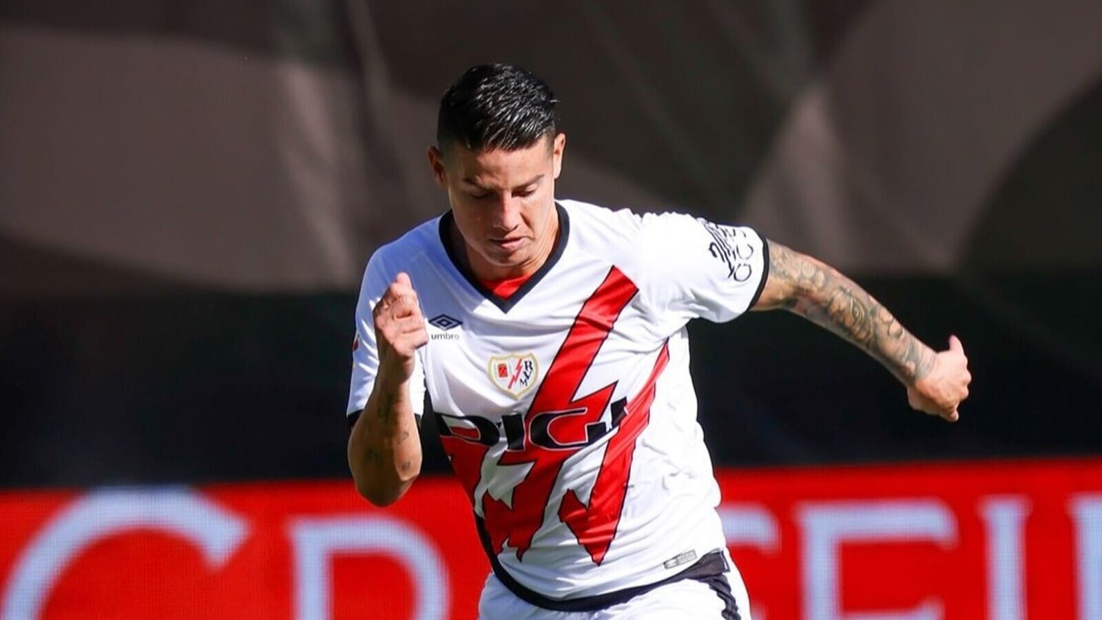 James Rodríguez, jugador del Rayo Vallecano, en un partido.