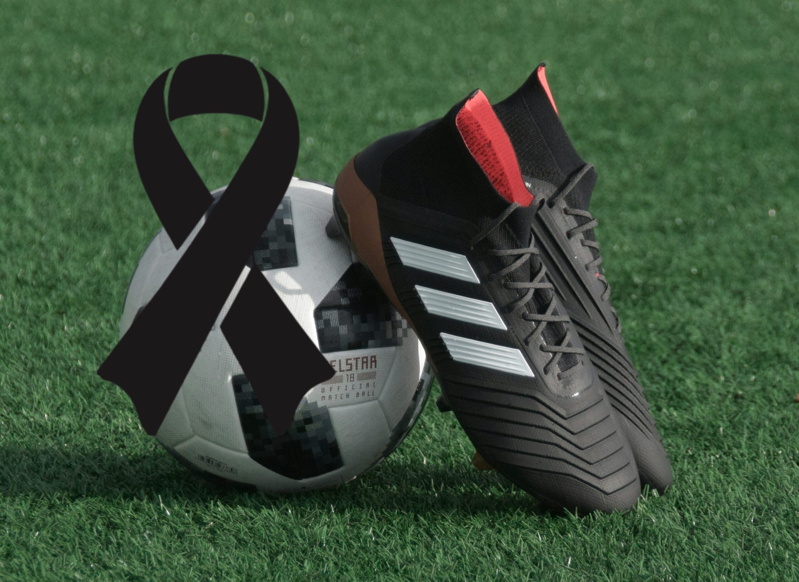Imagen representativa del fallecimiento de un futbolista, creada por Inteligencia Artificial.