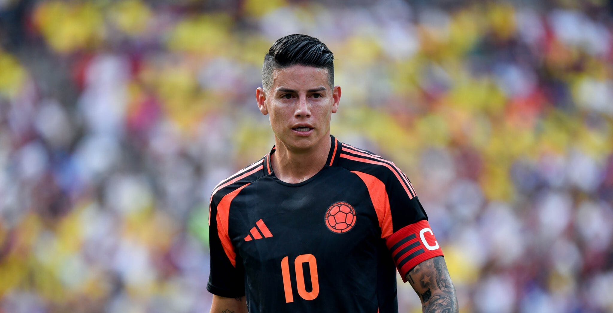 James Rodríguez en un partido con la selección Colombia. El volante estuvo en el radar de Junior.