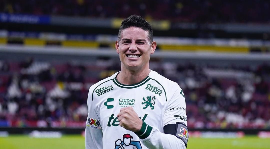 James Rodríguez en un partido con León, equipo de México.