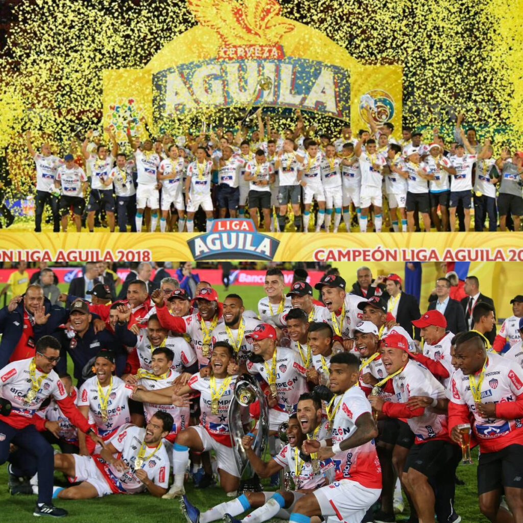 ¡Felices 101, Junior! Recordemos los 10 mejores momentos de su historia 6 Mosaico de Junior celebrando sus títulos en 2018 y 2019, con los que obtuvo el bicampeonato.