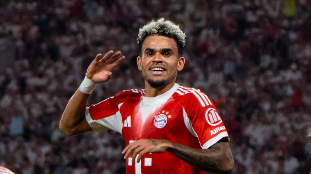 Fotografía de Luis Díaz en un partido con Bayern Múnich.