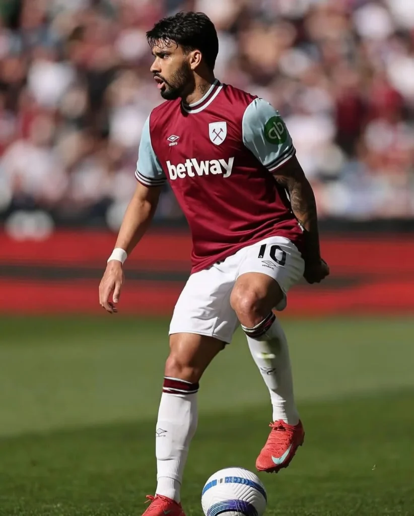 Fotografía de Lucas Paquetá, jugador del West Ham que fue absuelto de cargos de amaño de partidos.