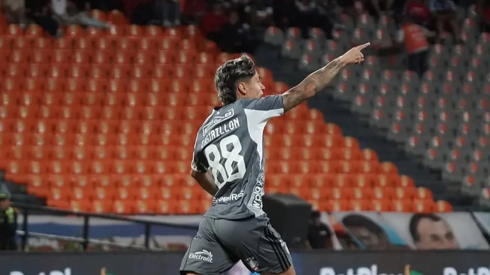 Mérito absoluto: Junior, un finalista contra todo pronóstico 1 Fotografía de Bryan Castrillón, extremo de Junior, celebrando su gol ante el DIM.