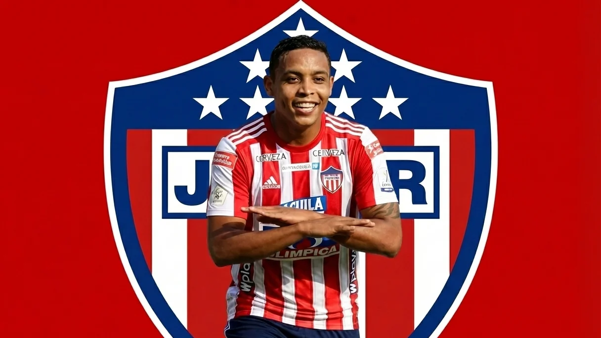 Diseño gráfico de Luis Muriel, delantero tomasino que está muy cerca de llegar a Junior.