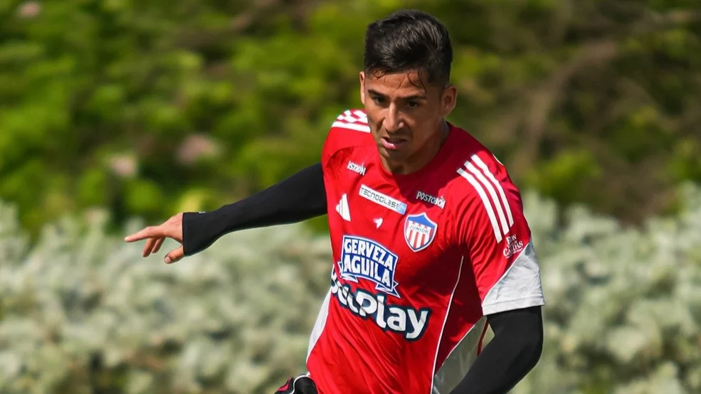 Jaguares vs. Junior: el 'Tiburón' buscará oxígeno en una plaza predilecta 15 Fotografía de Guillermo Paiva, delantero de Junior, en un entrenamiento.