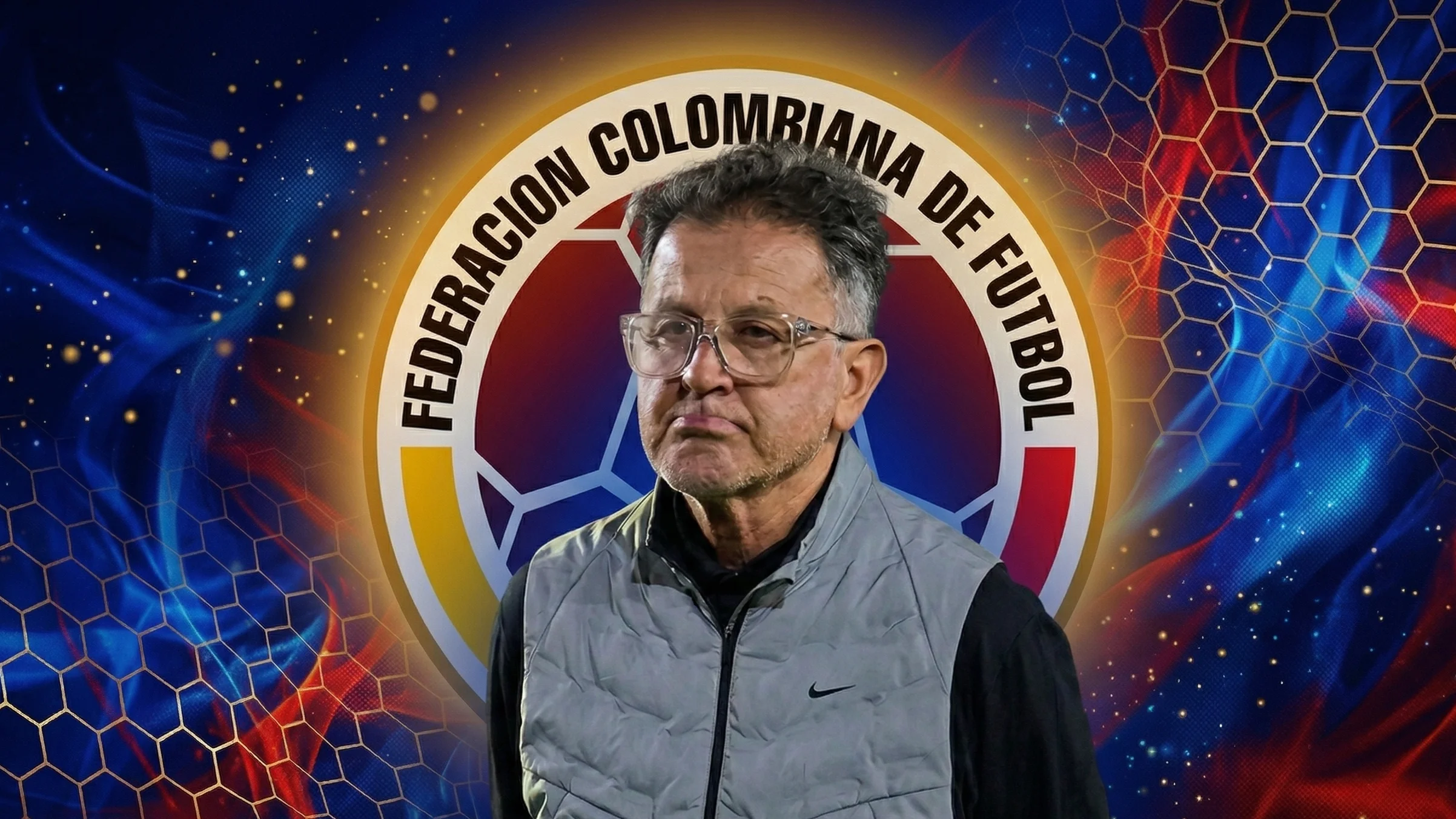 Diseño gráfico de Juan Carlos Osorio, técnico que criticó a la selección Colombia tras amistosos.
