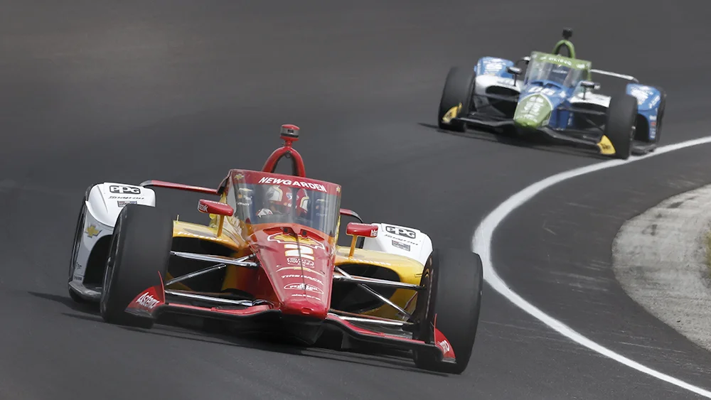 Fotografía de un automóvil en una Indycar Series, competición que podría llegar a Barranquilla