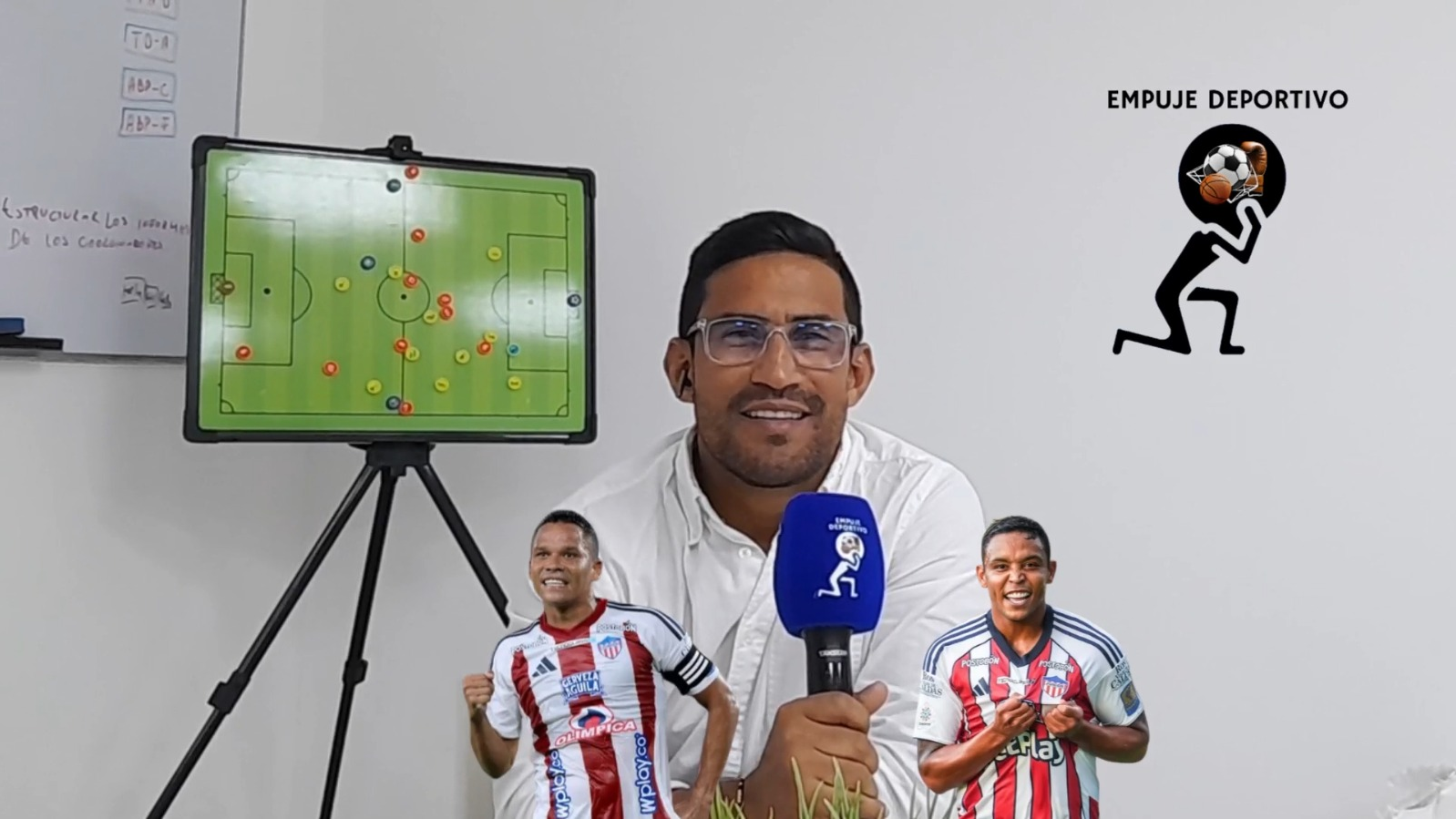 Fotografía del 'Ringo' Amaya, exjugador de Junior, respondiendo las preguntas rápidas de EMPUJE DEPORTIVO.