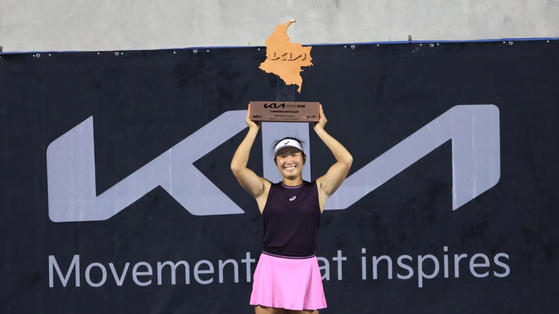 Fotografía de Claire Liu, tenista estadounidense que ganó el título del Kia Open WTA125 2026.