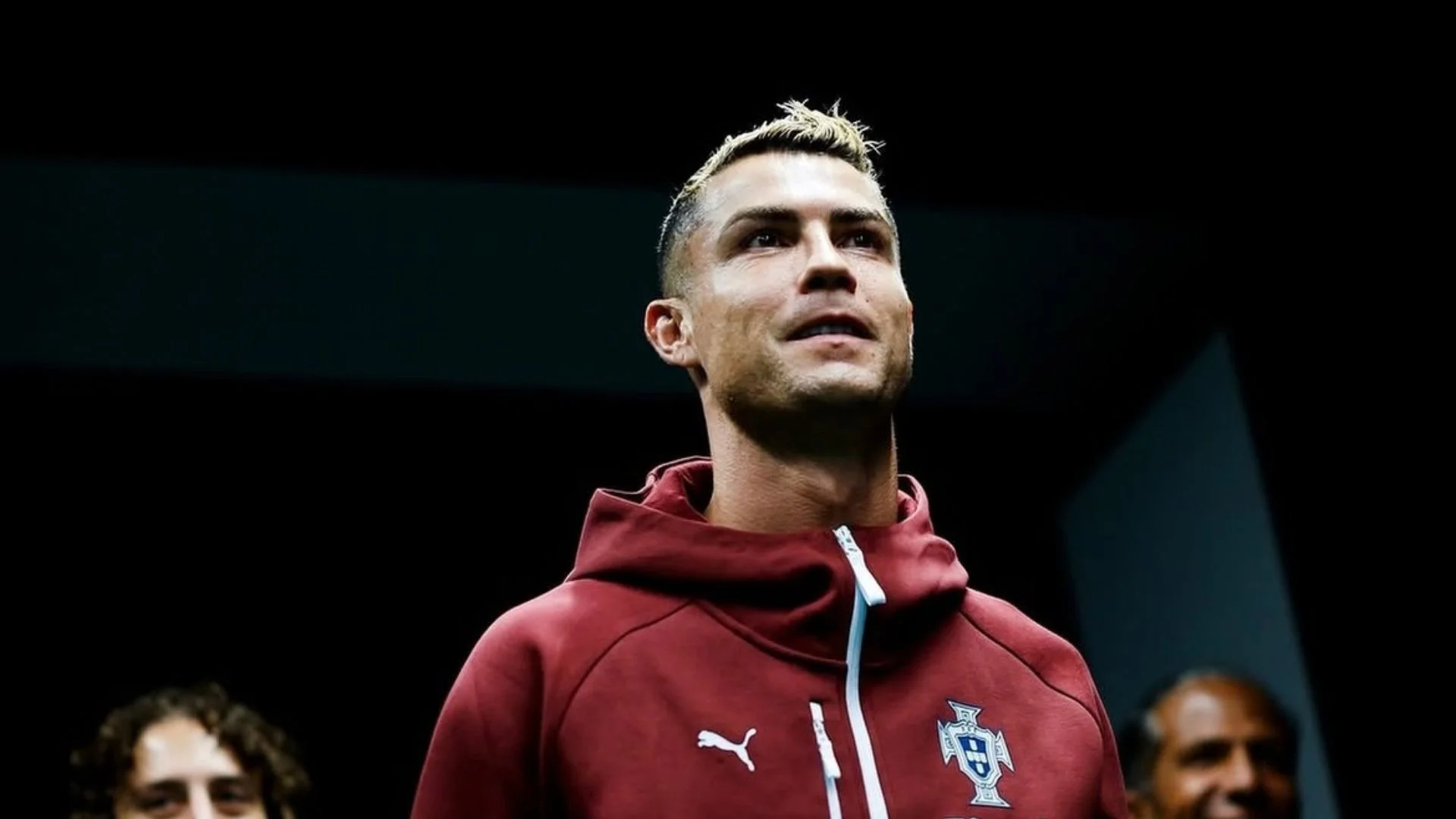 Fotografía de Cristiano Ronaldo, delantero de Portugal, en una etapa con su selección.